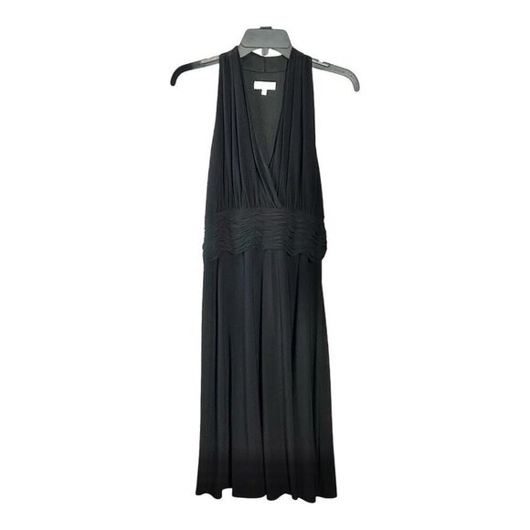 JONES NEW YORK Women’s Size 16 Black Halter Dress Ruching Cocktail Formal Party - Picture 1 of 9